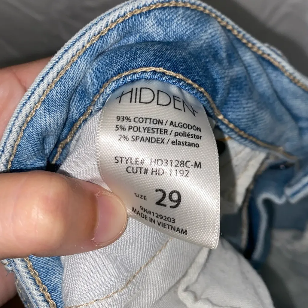 Hidden BKE Buckle Distressed Light Wash Denim Wide Leg High Waist Women’s 29 Blue - Image 5