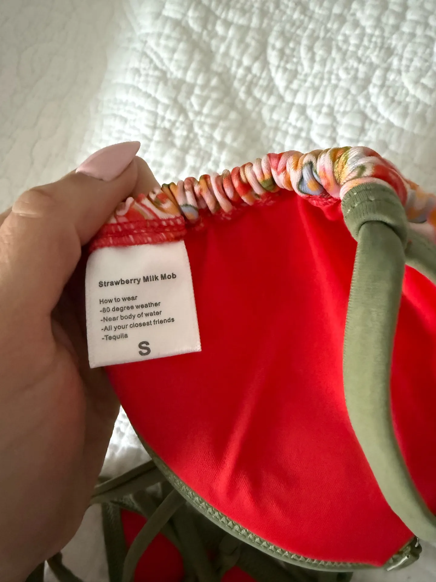 Strawberry Milk Mob Bikini set Green - Image 4