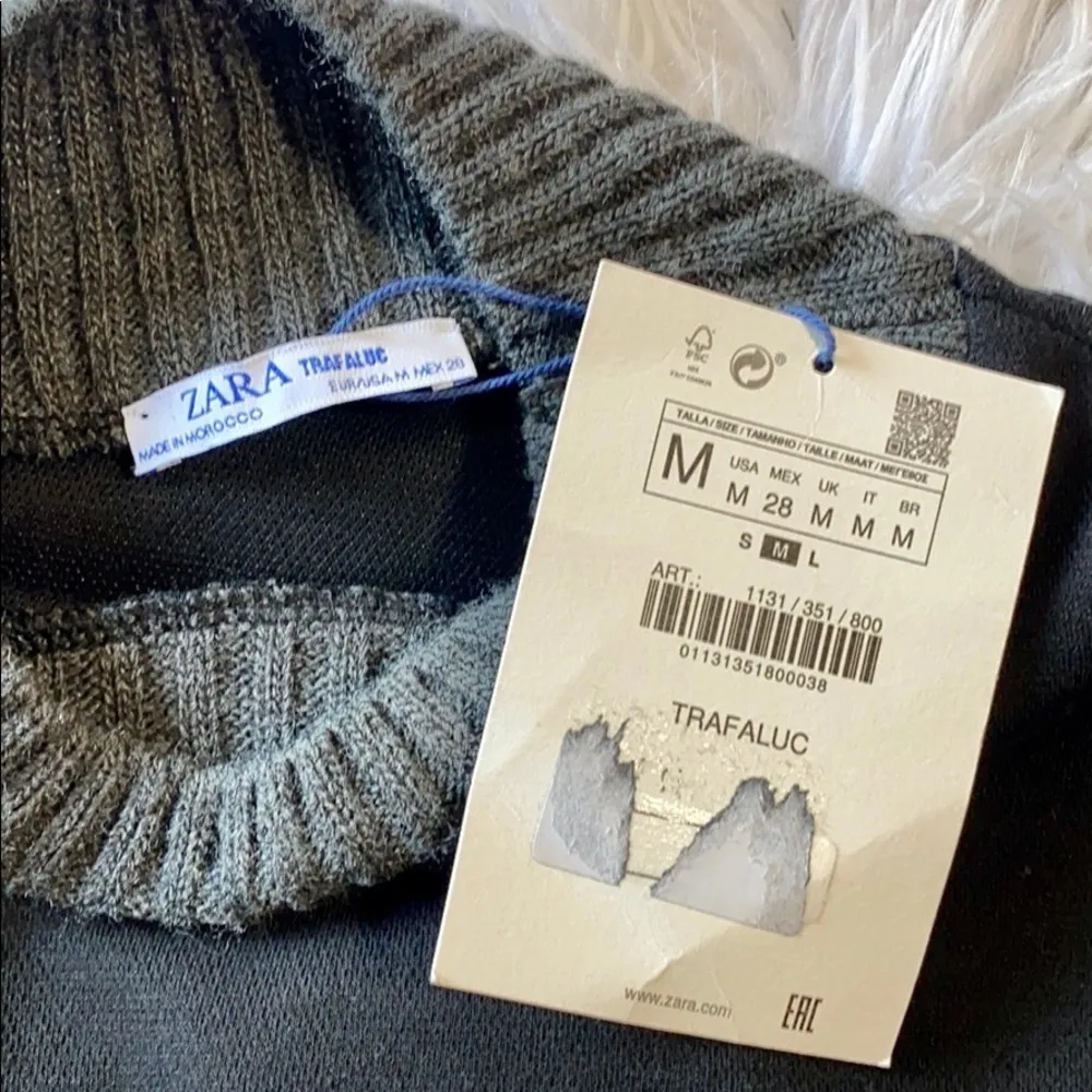 NWT Zara gray collared black sweater dress - Image 3