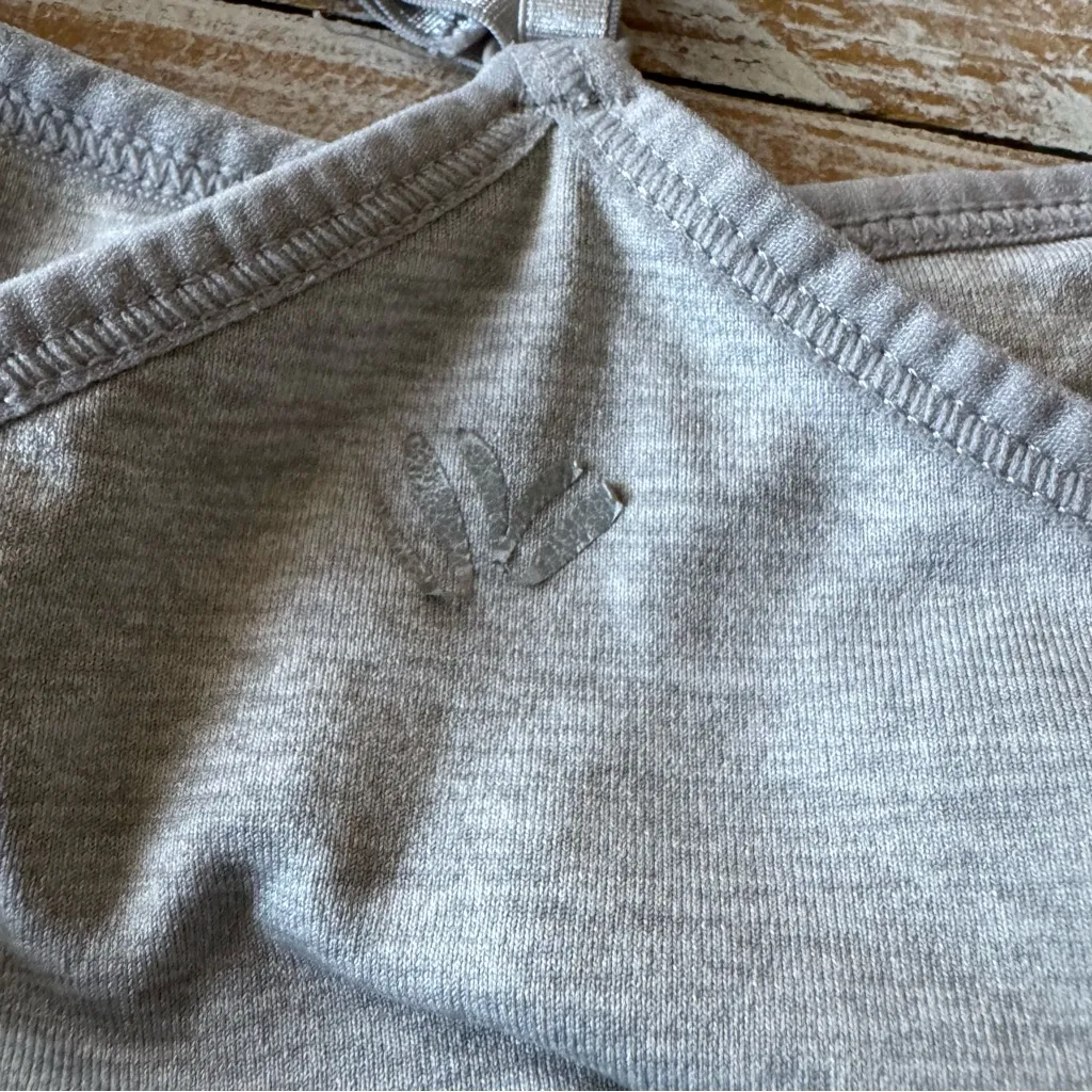 ☁️Light Gray Comfort Bra w/ Adjustable Racerback Straps☁️ ~M Silver Size M - Image 5