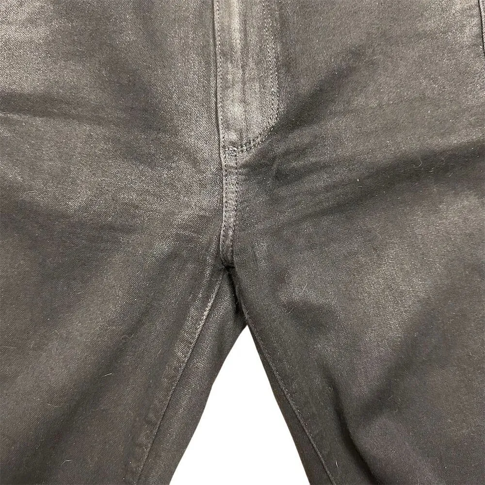 PAIGE Hoxton Ankle Women's Black Fog Luxe Coating Skinny Jeans Size 27 - Image 14