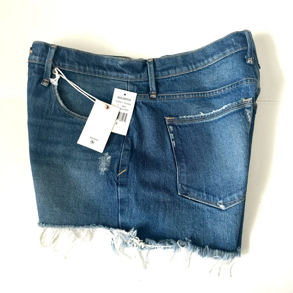 GOOD AMERICAN Good 90s Denim Shorts Size 6 - Image 5