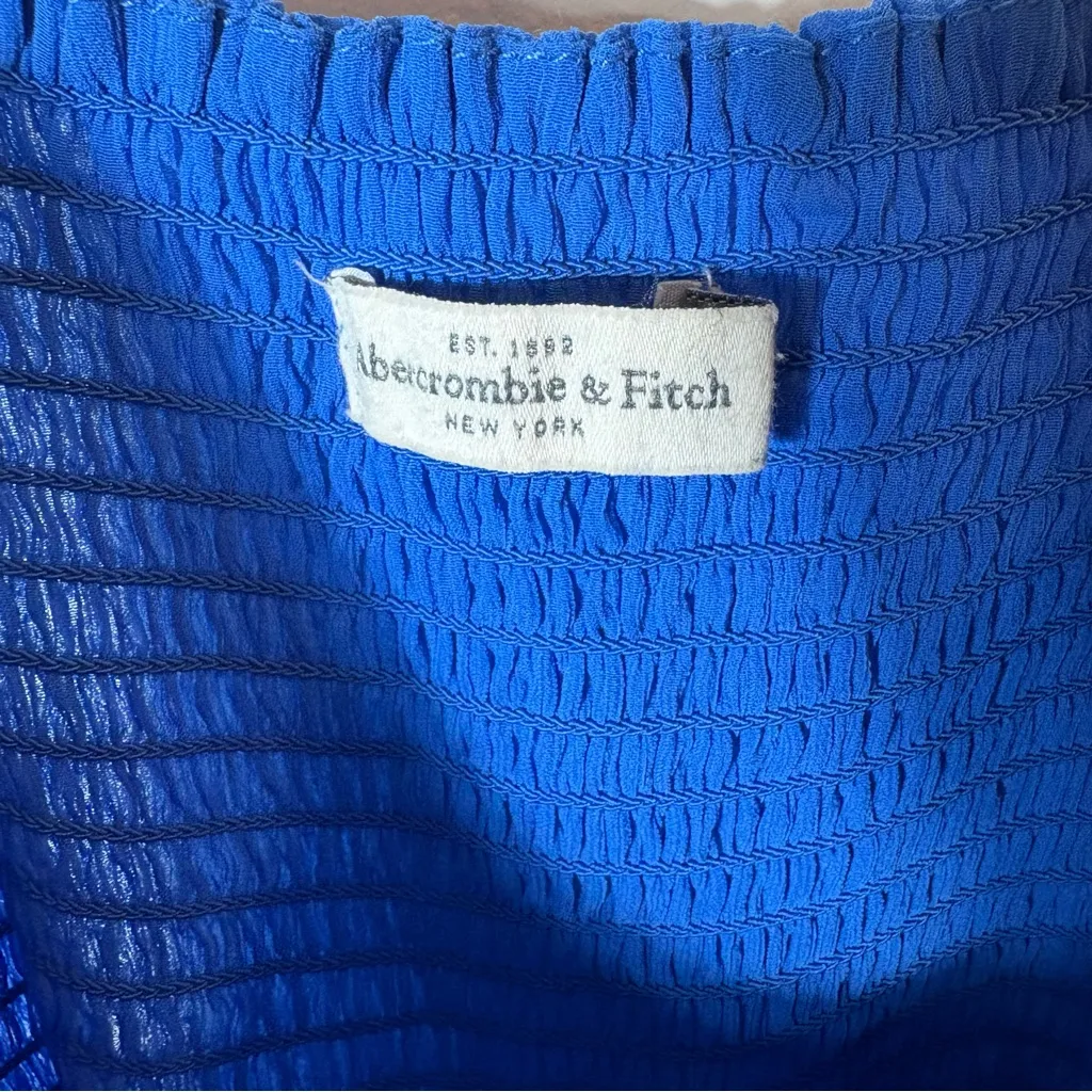 Abercrombie &‎ Fitch Blue Spaghetti Strap Dress Size Medium - Image 4