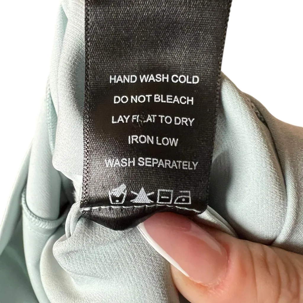 Michael COSTELLO x REVOLVE Ava Mini Dress One Shoulder Ice Blue Sz S - Image 11