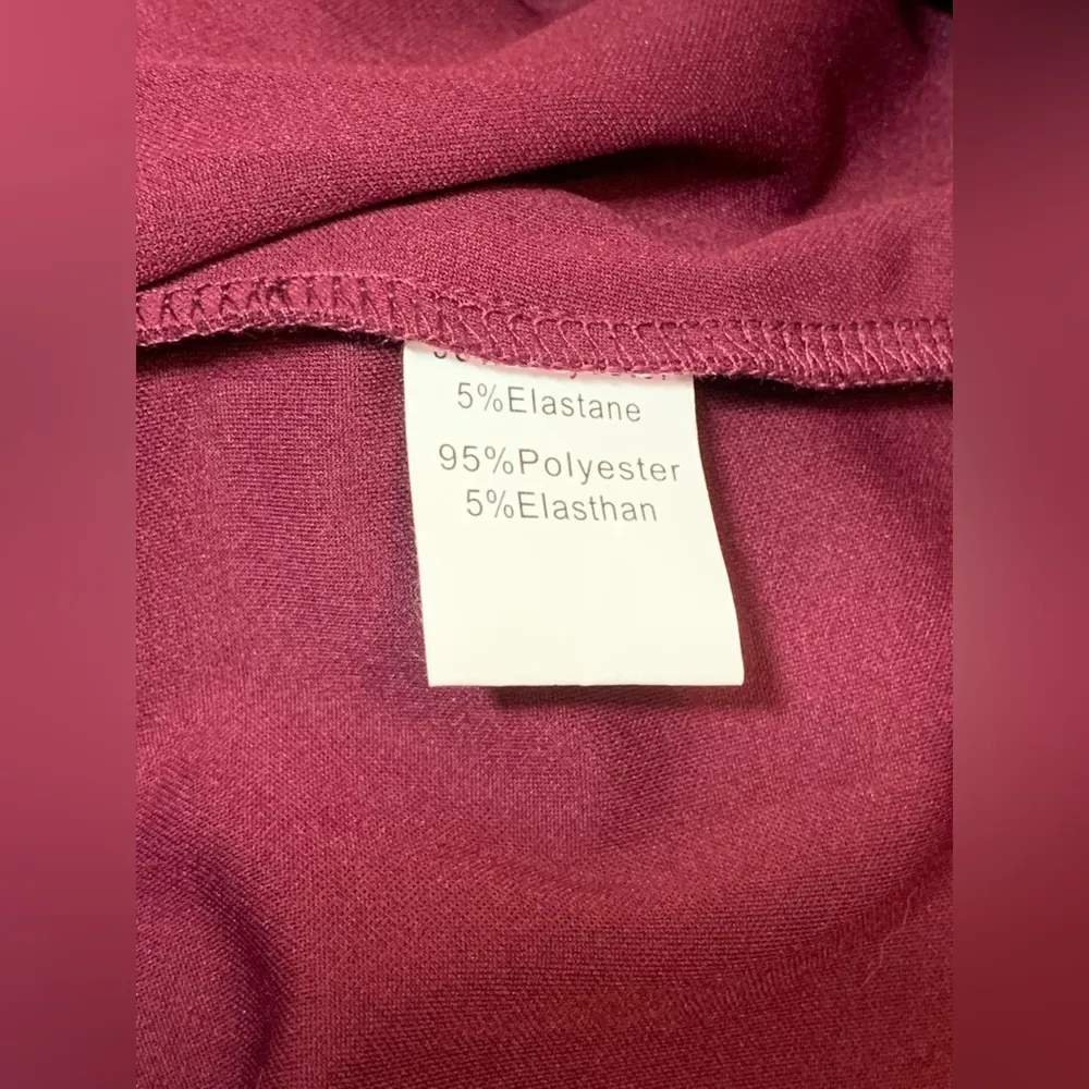 Grace Karin Wine Red Ruched Bodycon Dress - Image 9