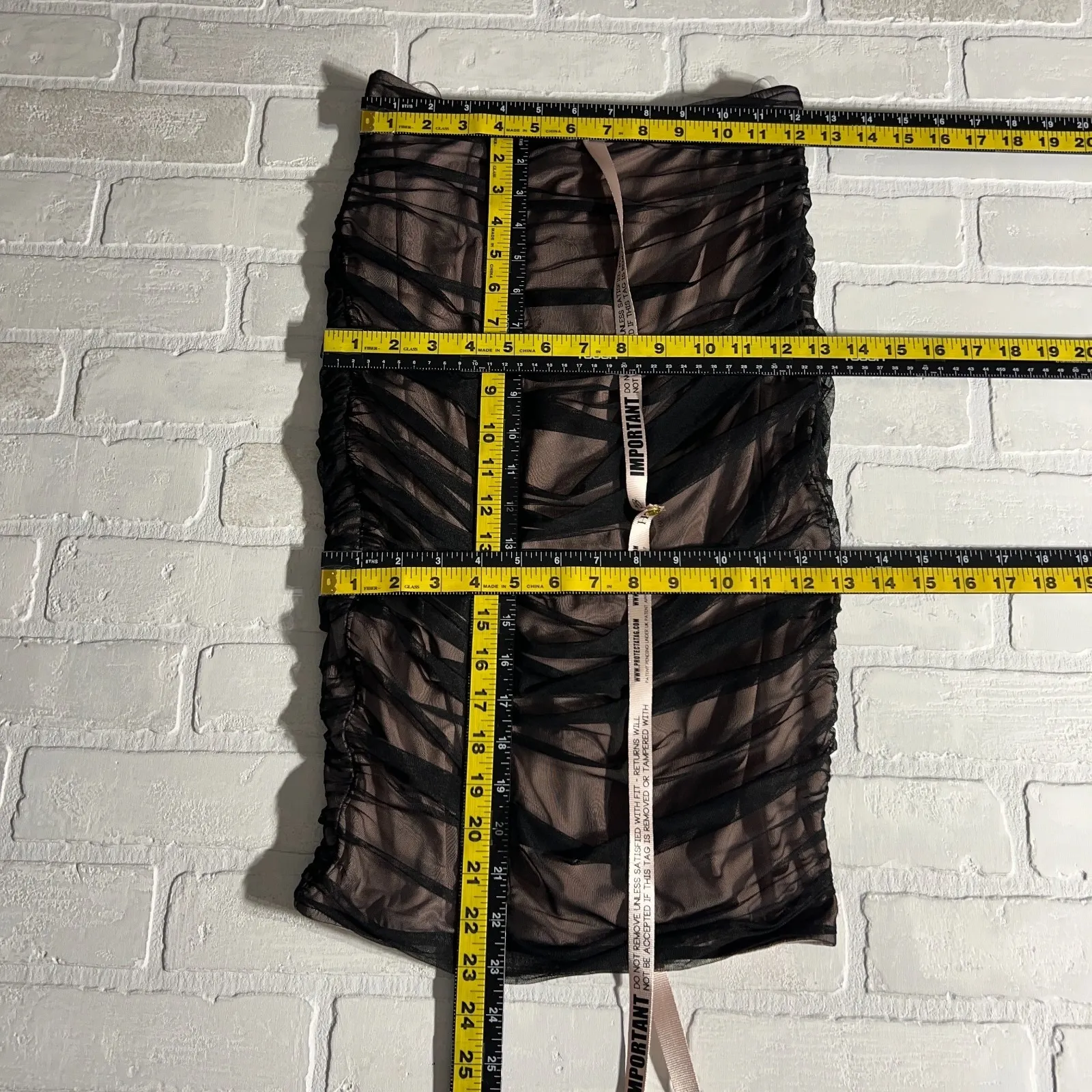 House Of CB London Dress Small‎ Black Strapless Mini Bodycon Cocktail Whimsigoth - Image 2