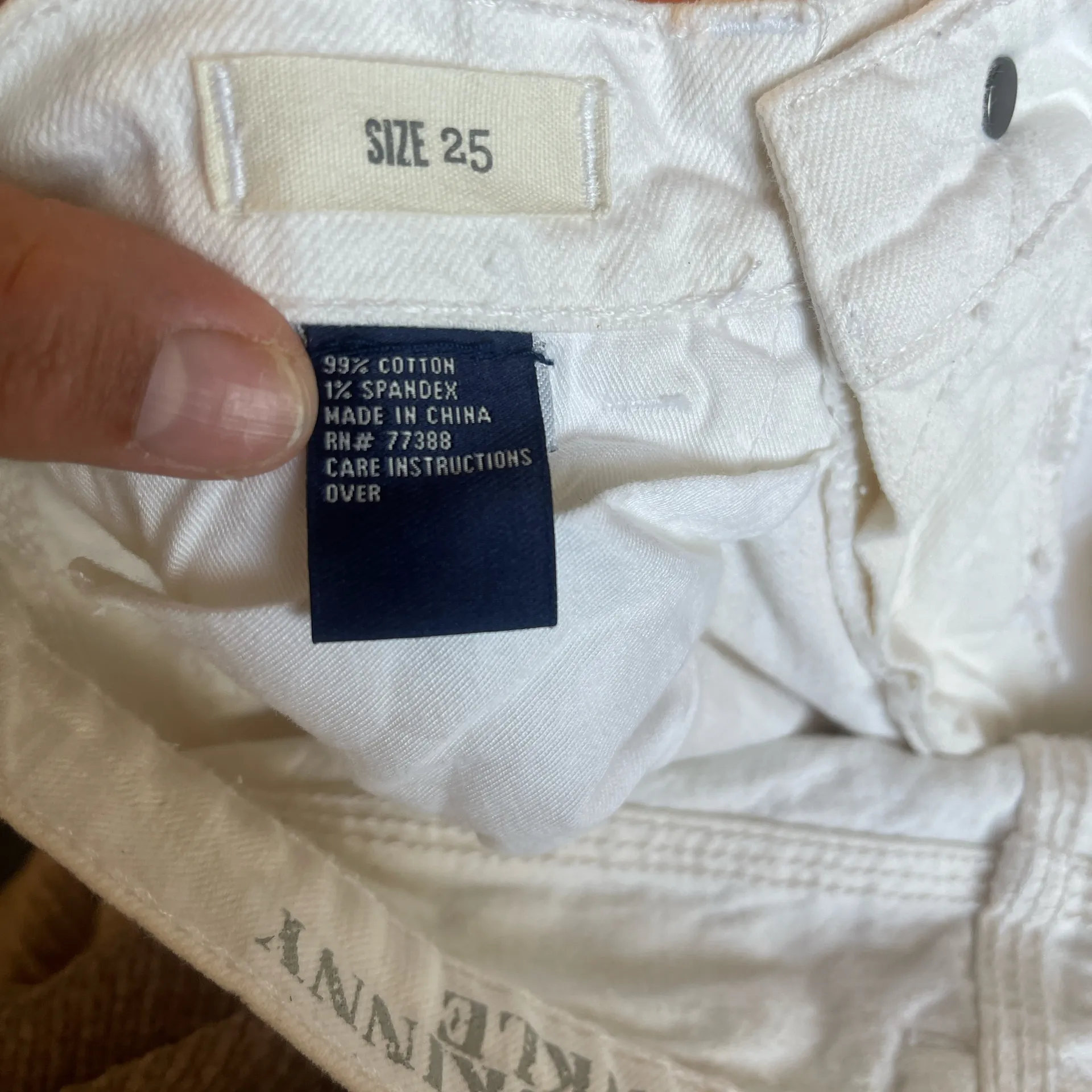 White Flare Jeans Utility Pockets size 25 - Image 5