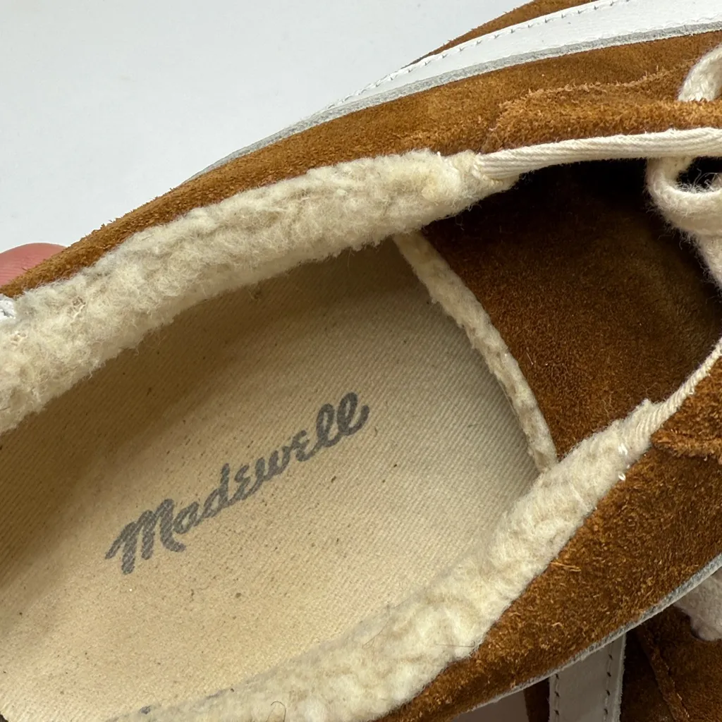 Madewell Sidewalk Low-Top Sneakers in Suede and Sherpa S-459 Sz 9.5 - Image 6