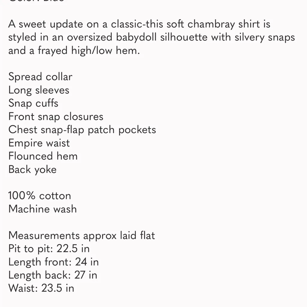 Free People Dylan Chambray babydoll top - Image 6