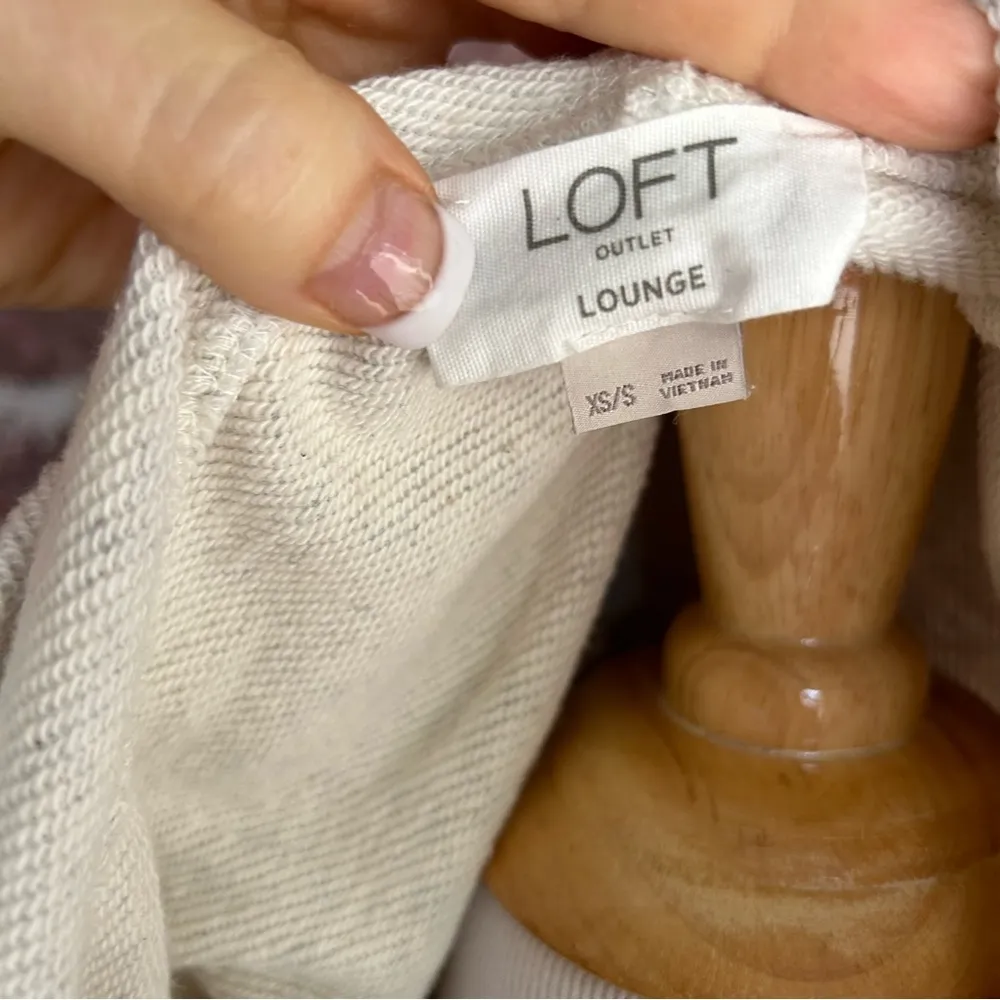 LOFT Oatmeal Hooded Poncho Sweatshirt XS/S - Image 11