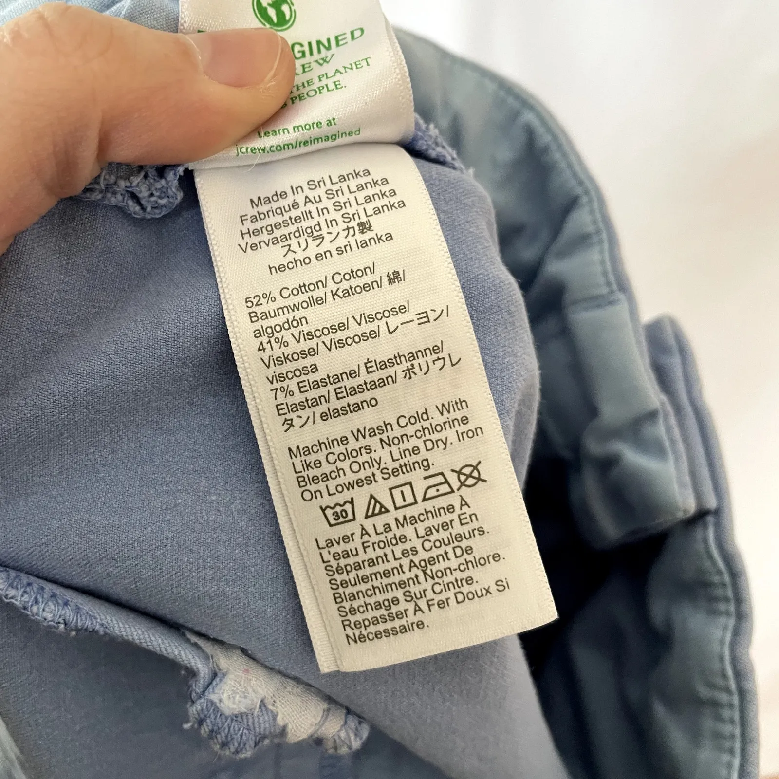 J.Crew kelsey pant women's size 8 sky blue work trousers straight leg med rise - Image 6