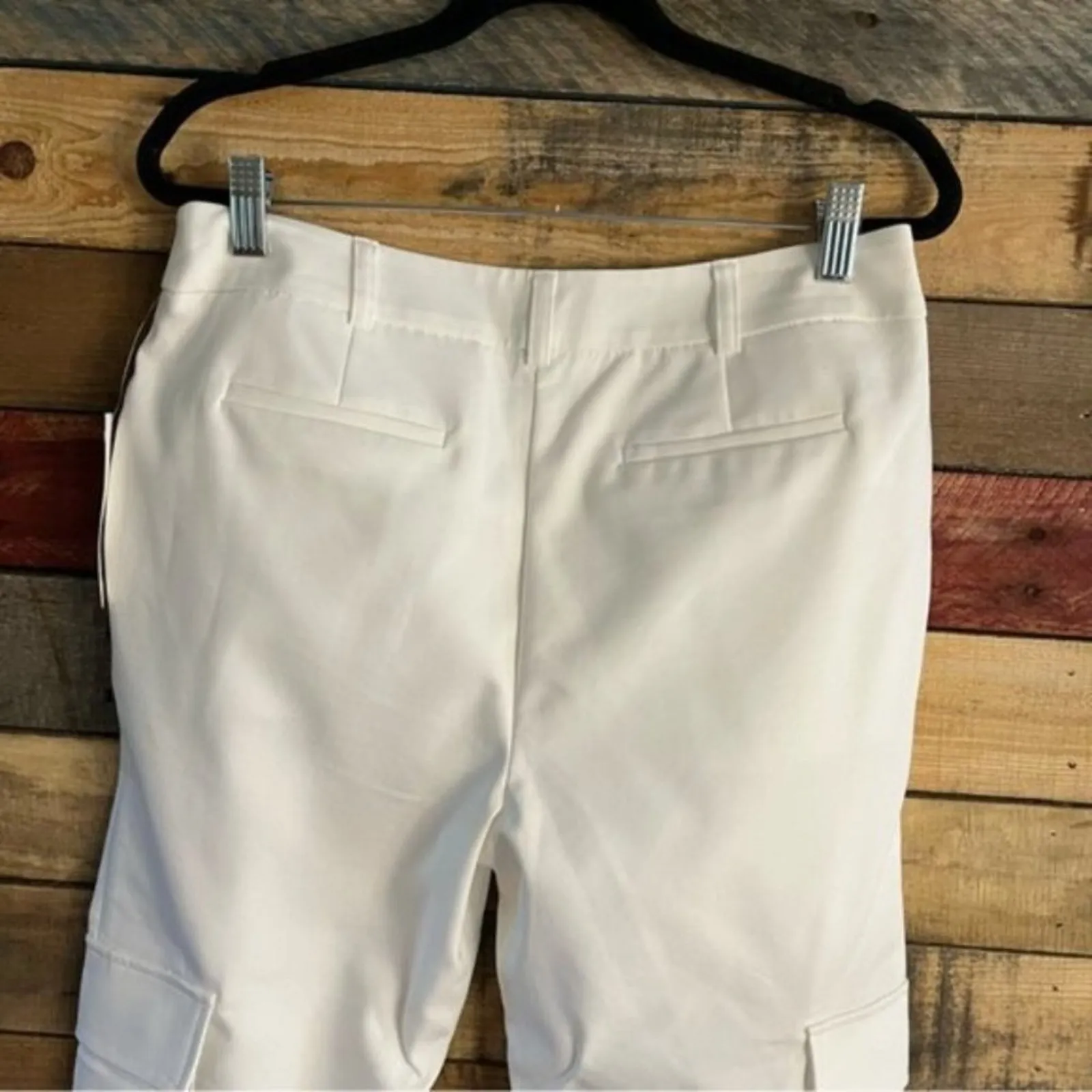 Calvin Klein White Cargo Dress Pants‎ Size 4 - Image 8