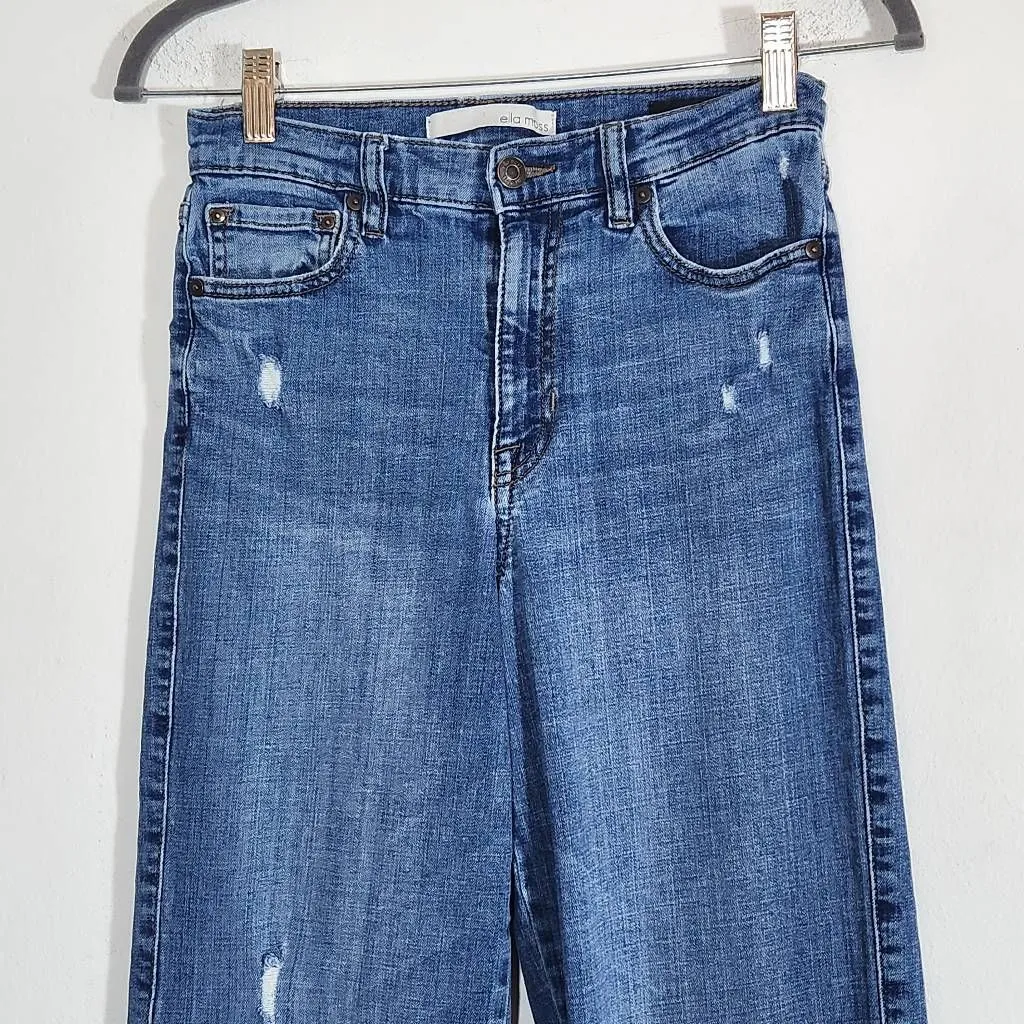 Ella Moss Cropped Distressed Denim Size 27 Ella Moss Wide Leg Cropped Jeans - Image 3