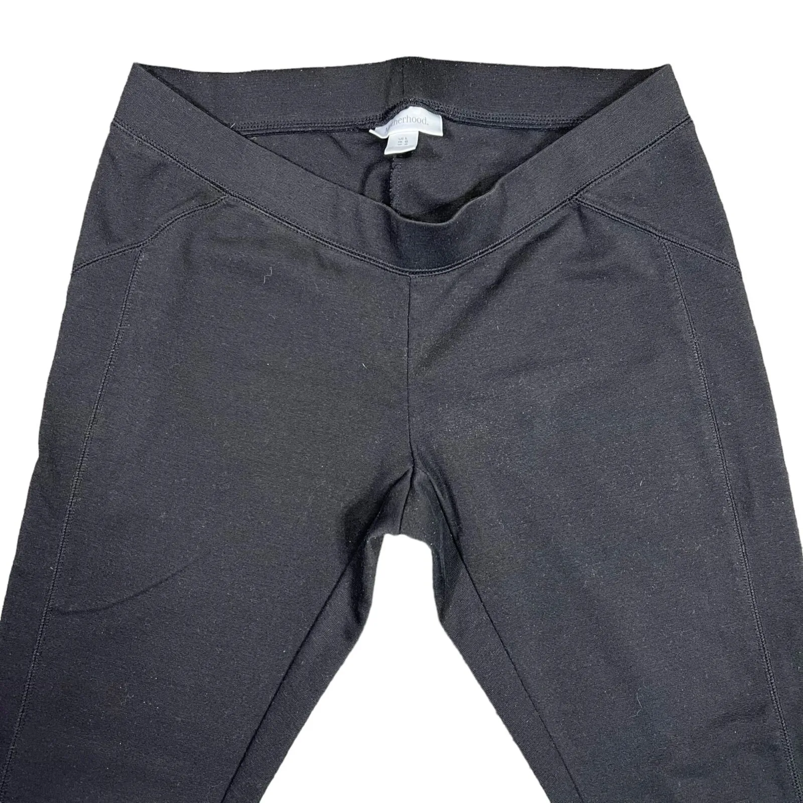 Motherhood Maternity Womens Leggings Skinny Leg Ankle Length Pants Black Large - Image 2