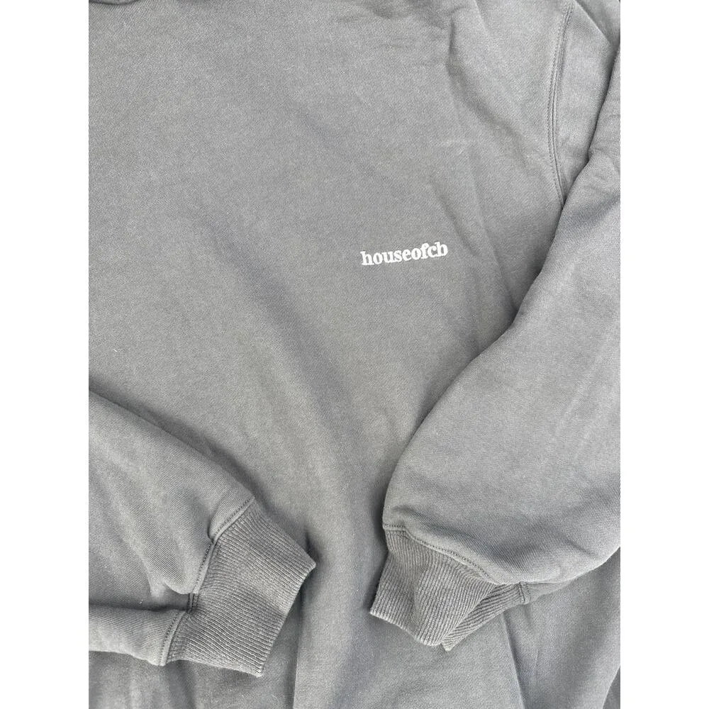 House of CB - Logo Cotton Hoodie & Joggers in Charcoal - Image 2