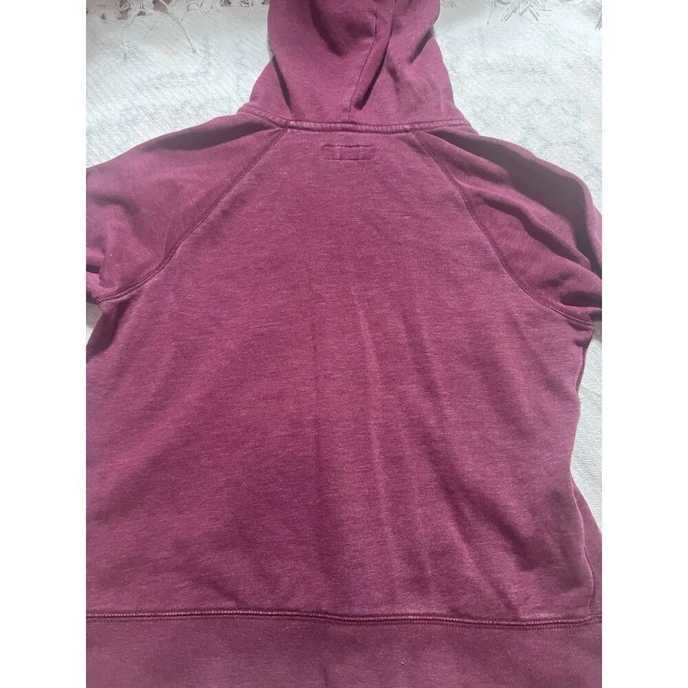 VTG Y2K Aeropostale Hoodie L Red Grunge Mallgoth Striped Zip Up Size L - Image 7