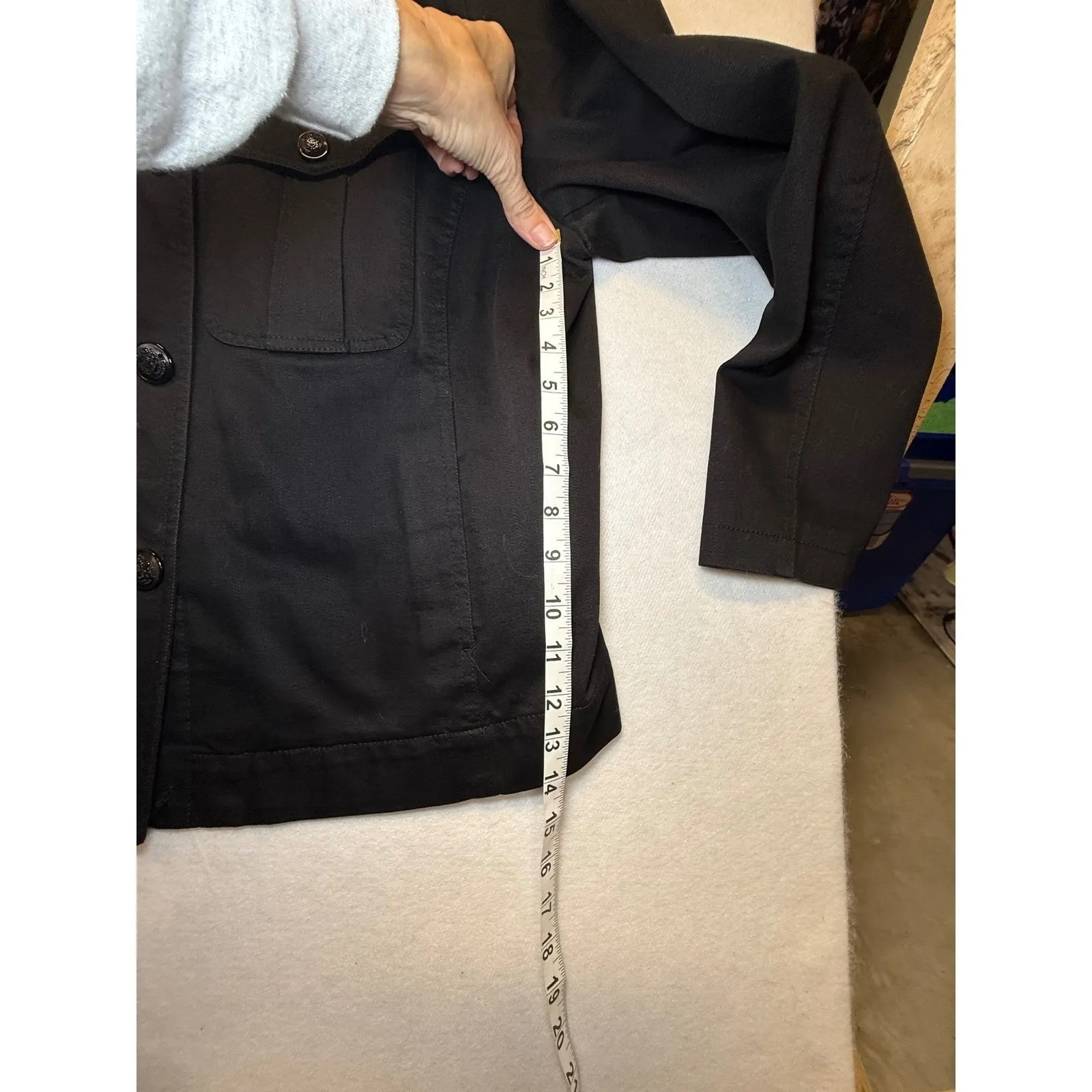 Lauren Jeans Co Ralph Lauren Black Utility Jacket Leopard Lined Size 2X - Image 5