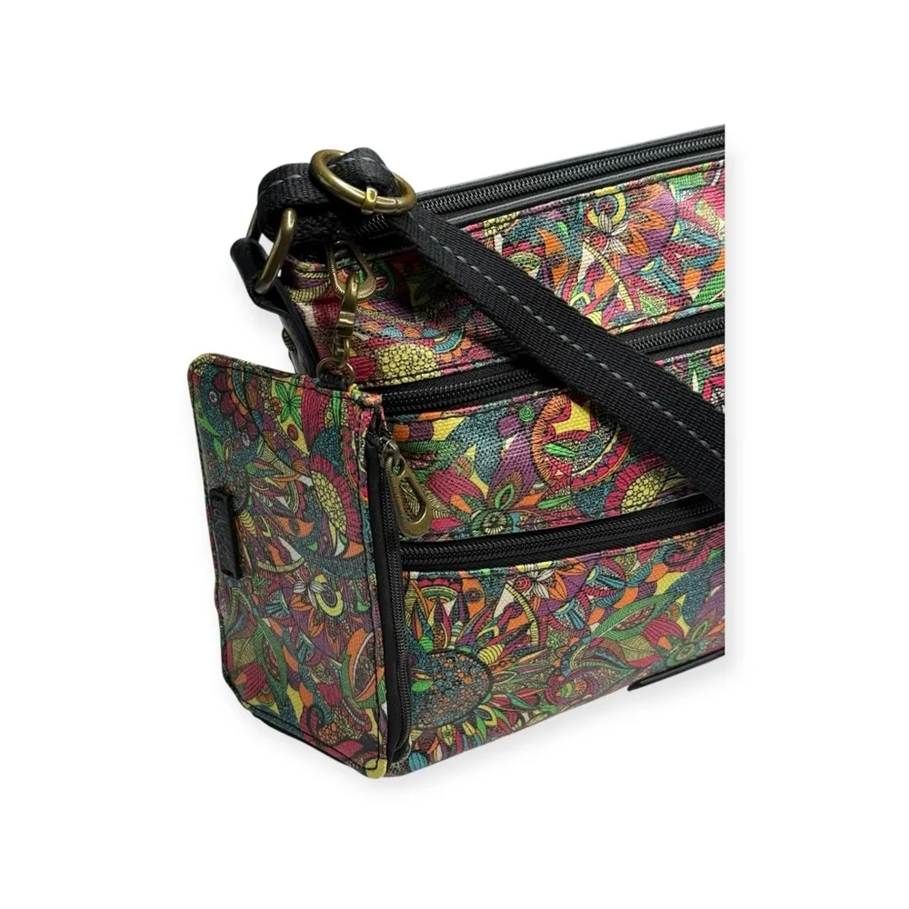 Sakroots ☀︎︎ Printed Coated Canvas Crossbody Bag + Zip Wallet ☀︎︎ Rainbow Print - Image 3