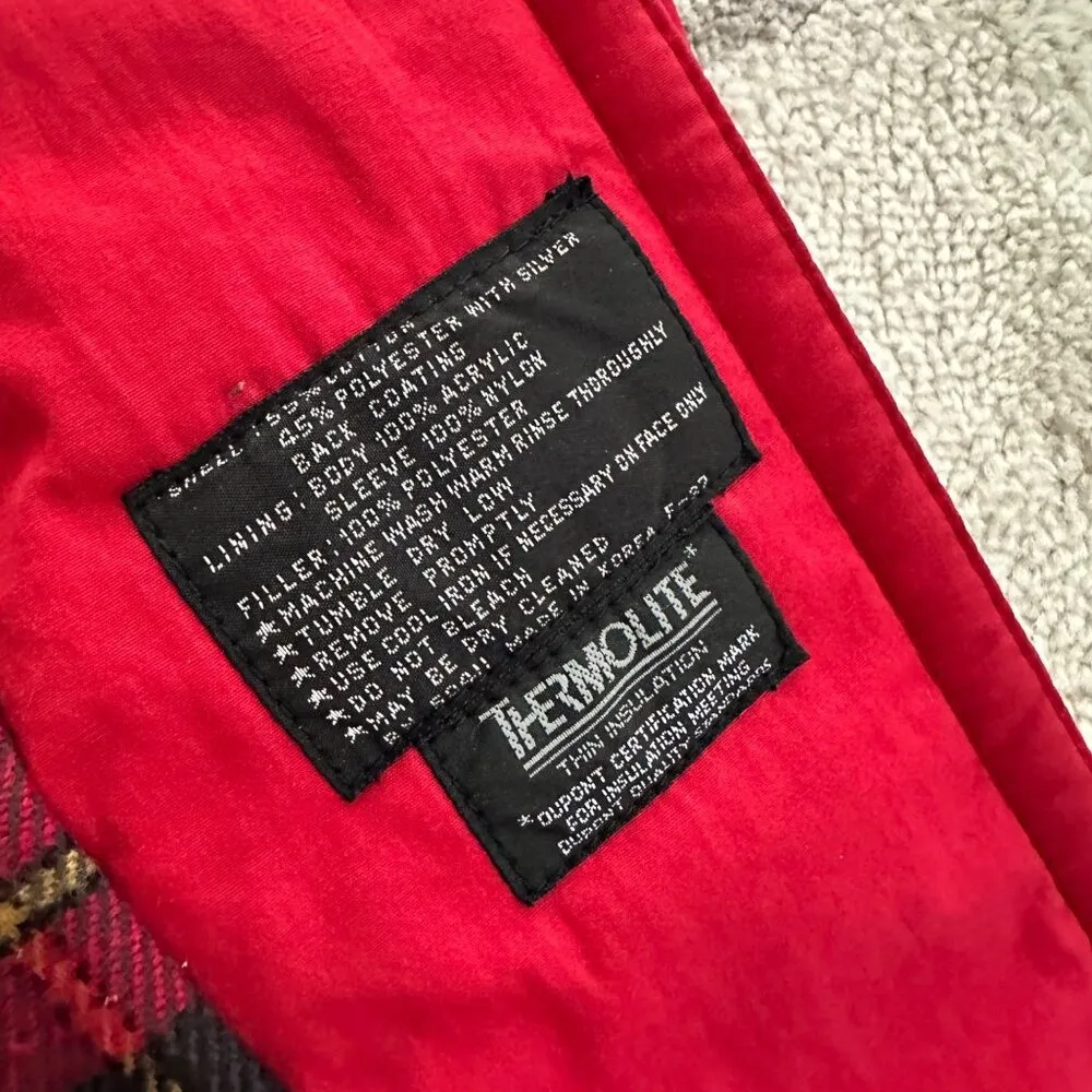 Vintage 90s Red Fleet Street Full-Length Insulated & Belted Winter Coat  Sz 10 - Image 6