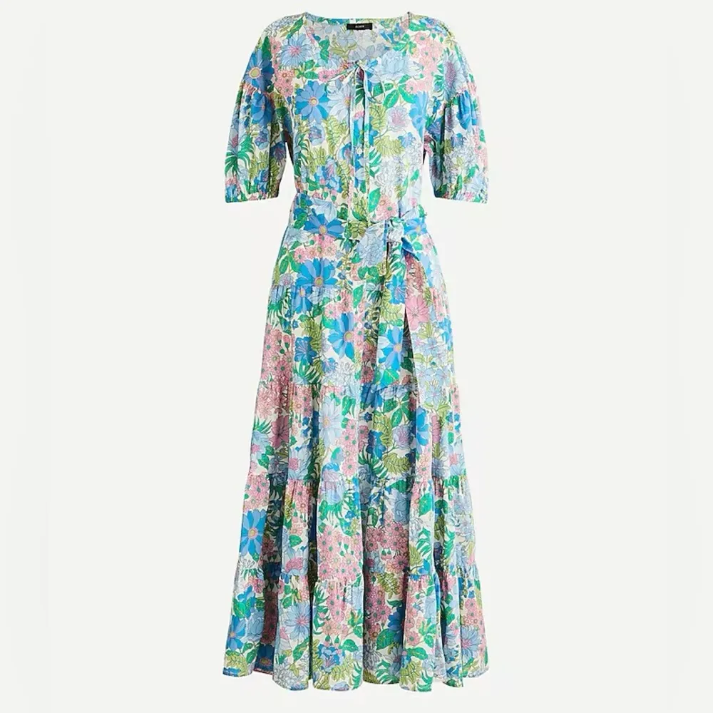 J. Crew Beachwear Cotton Voile Tiered Maxi Dress in Fairy Floral (Sz XXL) - Image 6