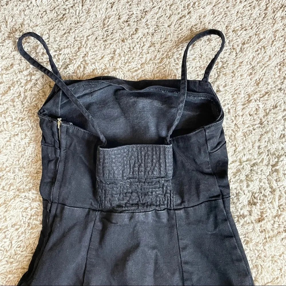 Zara Black Denim Dress Size XS - Image 8