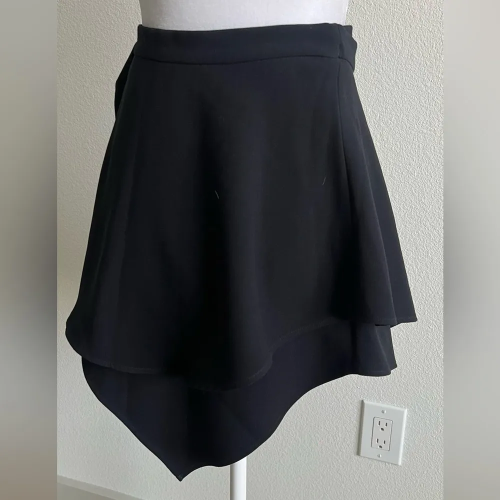 IRO  Black Mini Skater Wrap Skirt - Image 8
