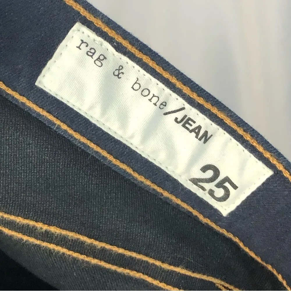 Rag & Bone Dark Blue Dearborn Wash Slim Skinny Mid Rise Jeans 25 - Image 4