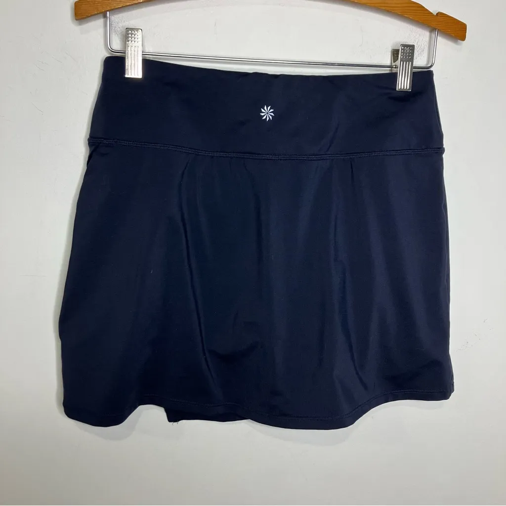 Athleta‎ tennis skort navy blue women’s size small ball pocket & zipper pocket - Image 6