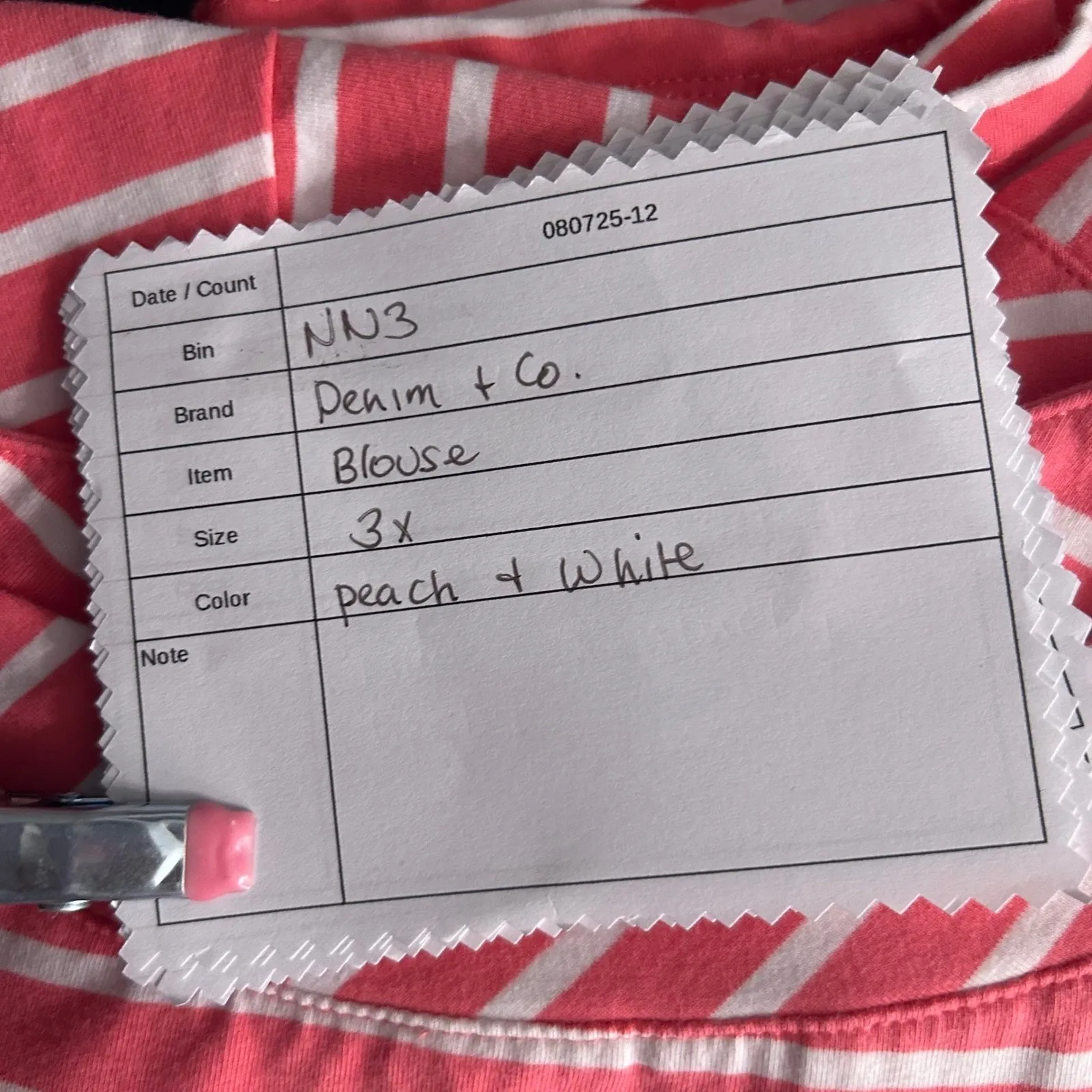 Denim And Co Top Pink‎ 3X Pink - Image 11