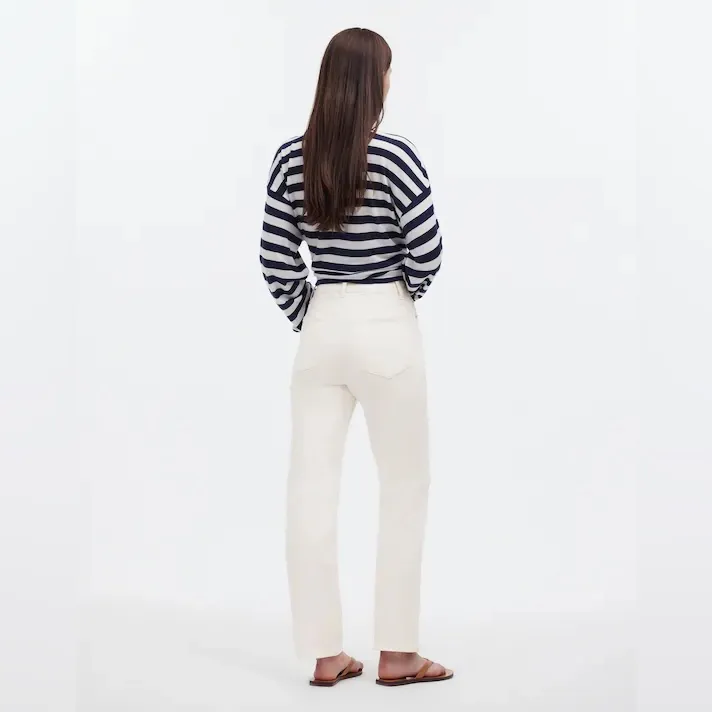 Madewell The Petite '90s‎ Straight Jean High Rise Tile White NWT Size 26P - Image 2