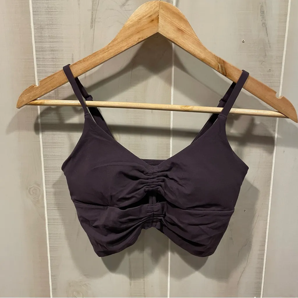 Cute plum fairy Athleta soft ruched cutout long line sports bra yoga athletic - Image 6
