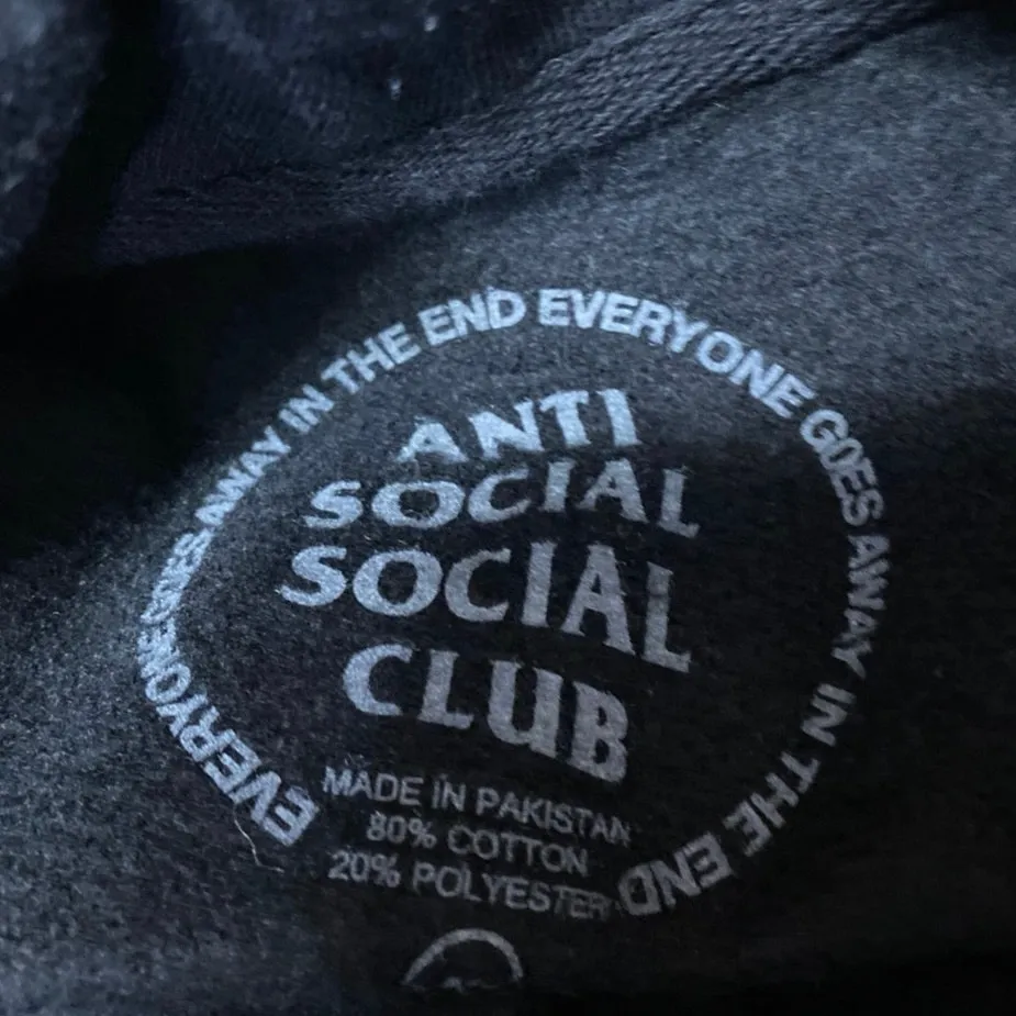 Anti Social Social Club Kkoch Black Logo Floral Graphic Hoodie Sweatshirt Top M Size M - Image 5