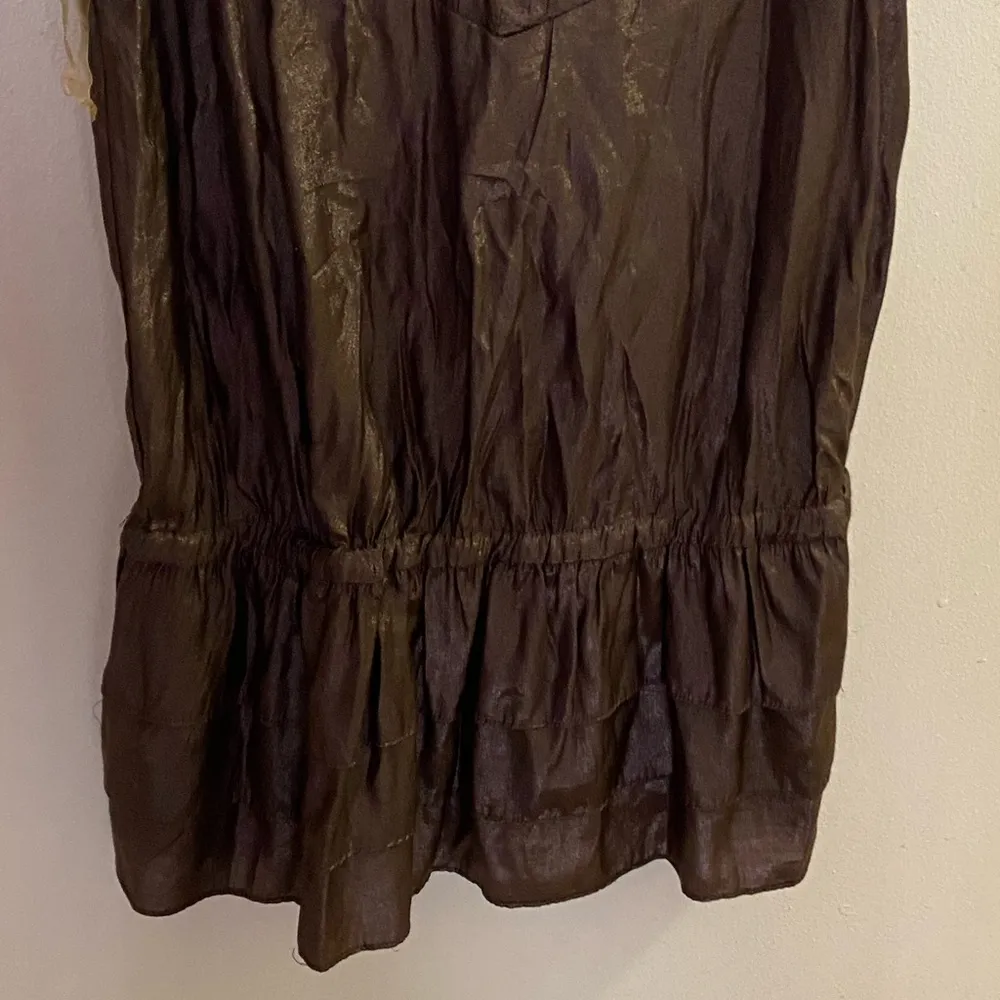 Do & Be Embroidered Neck Brown Sleeveless Tank Top S Small Bust 36” NWT New - Image 3