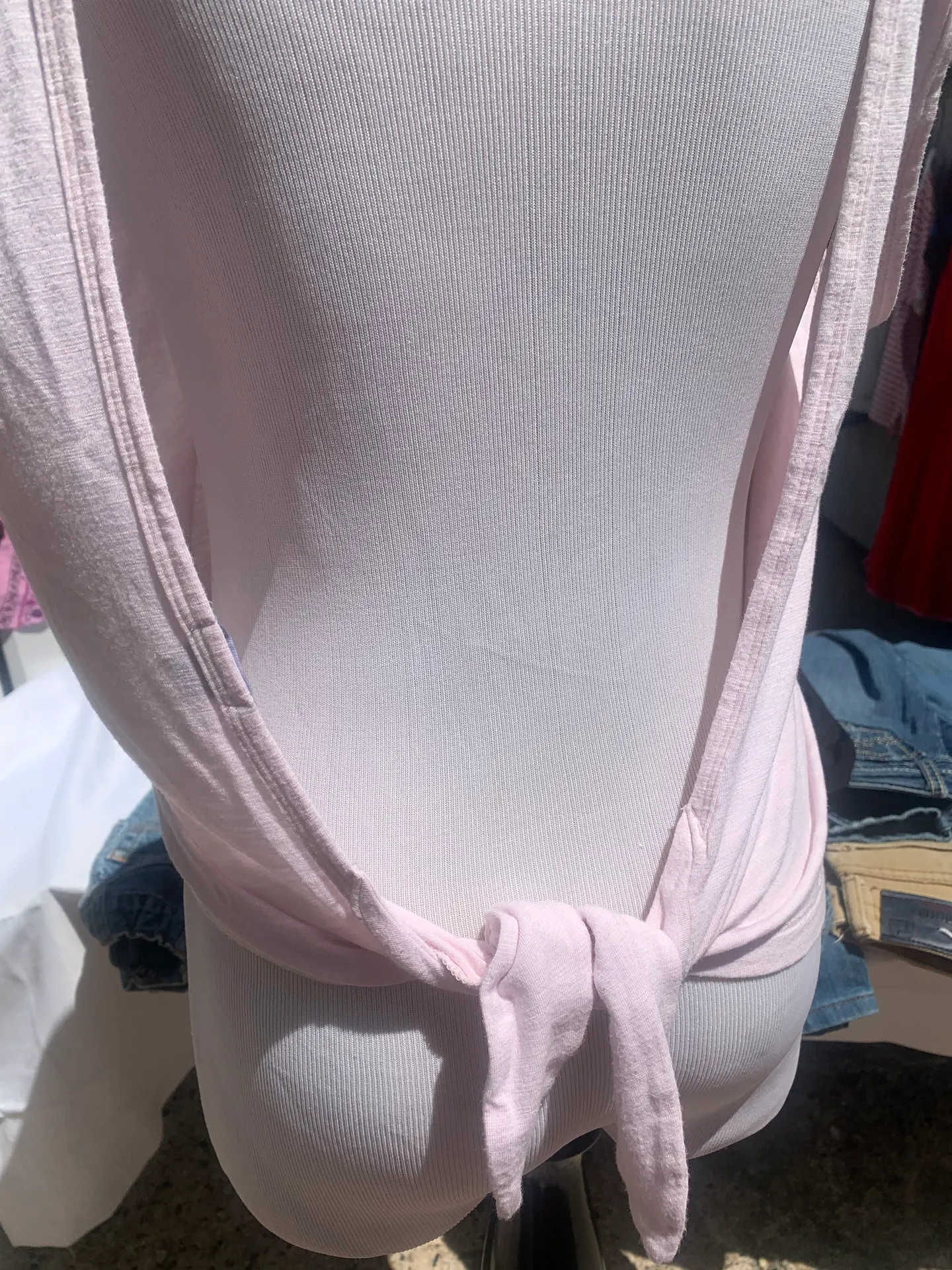 Baby Pink Open Back Tank Top - Image 3