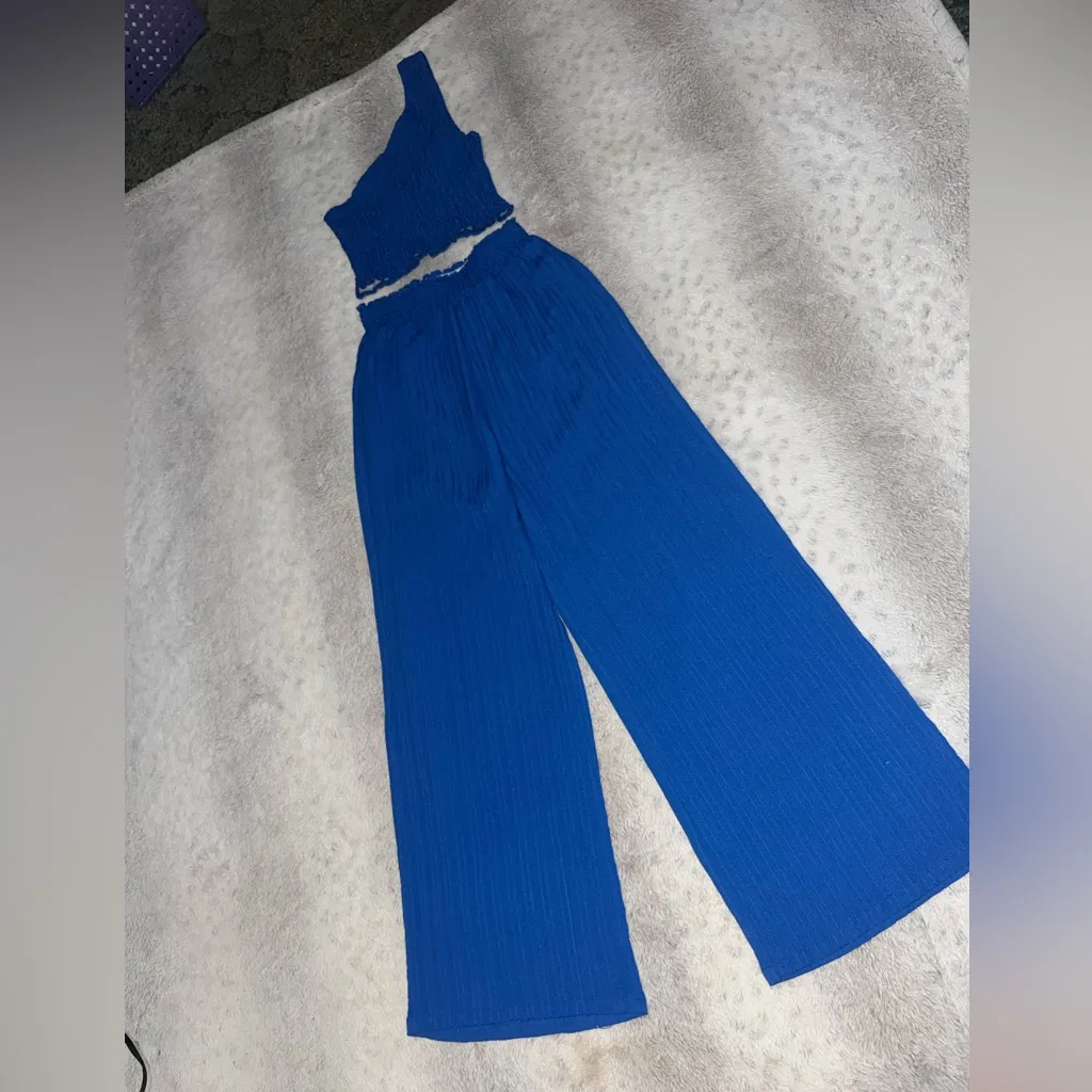 SHEIN Royal Blue Striped Set - Image 2