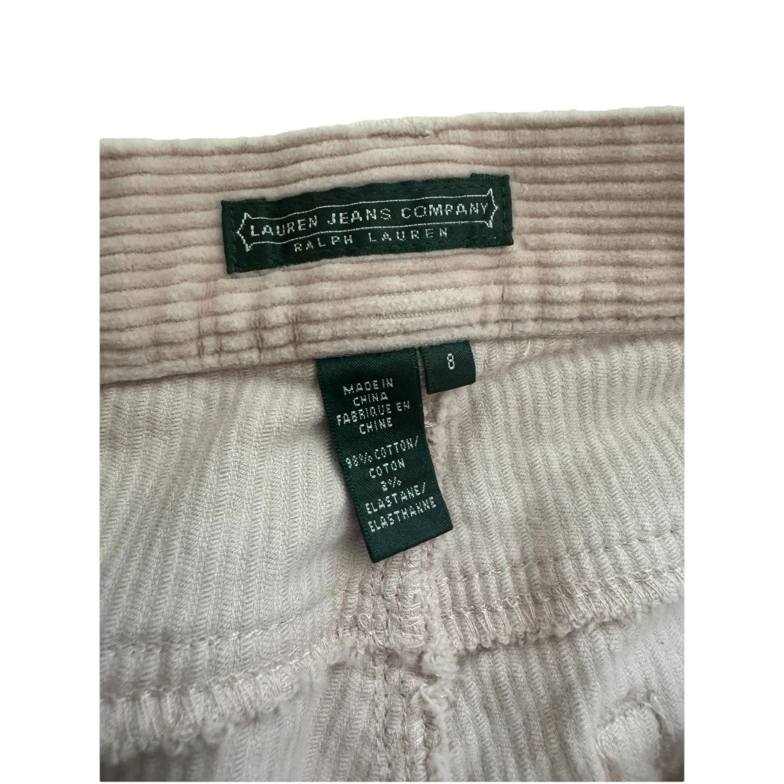 Lauren Ralph Lauren Women’s Pink Corduroy‎ Bootcut Pants Corduroy Jeans Size 8 - Image 3