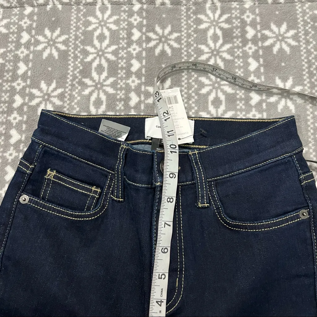 Current/Elliott‎ The High Waist Stiletto Jeans In Clean Stretch Indigo Size 24 - Image 9