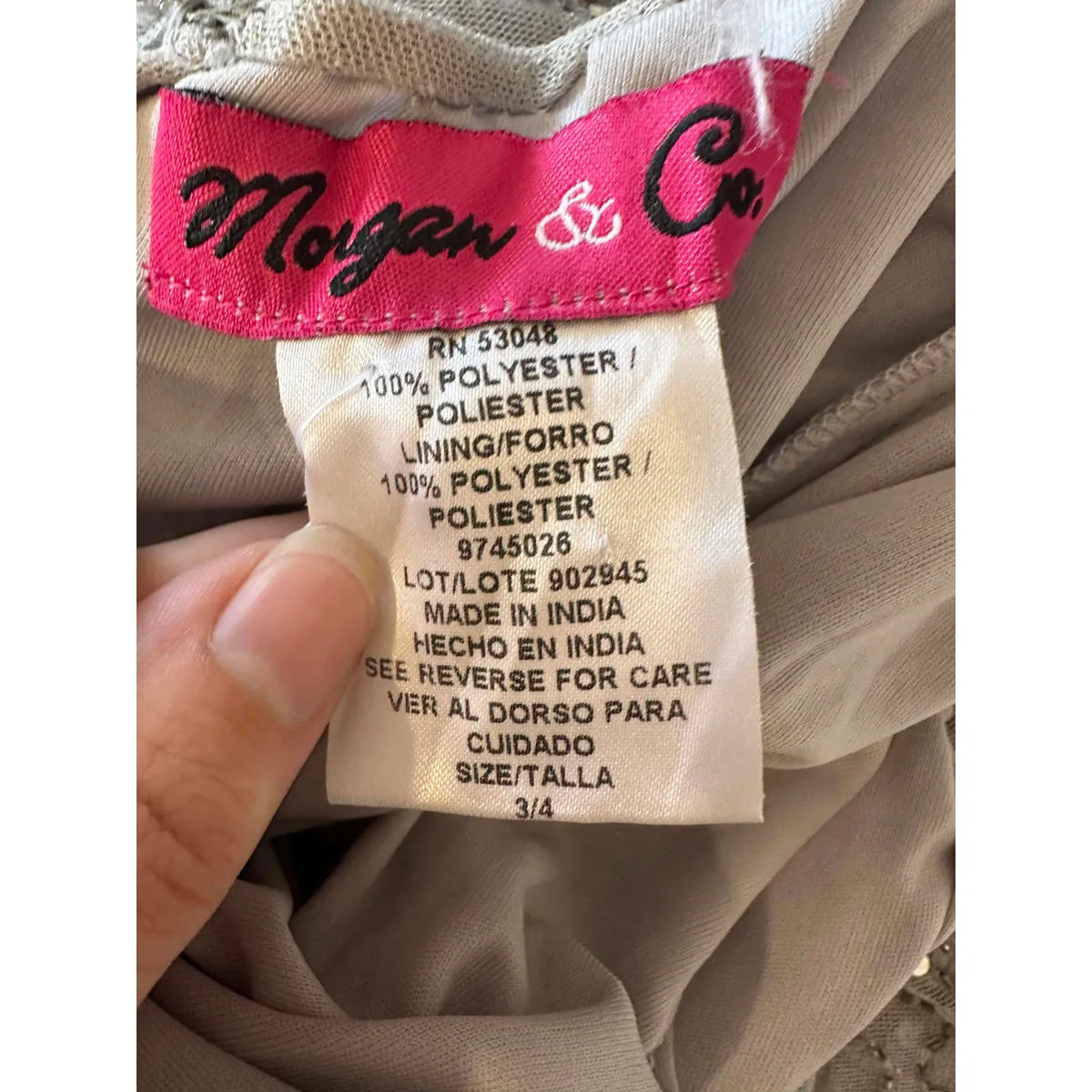 Silver Beaded Halter Y2K Party Formal Mini Dress Morgan & Co - Image 6