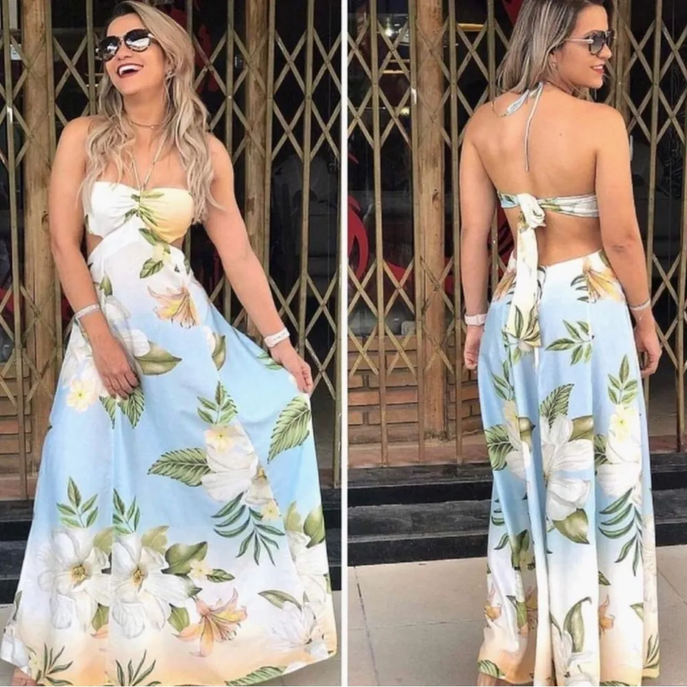 NEW FARM RIO  Multicolored Floral Tropical Printed Brazil Exclusive Maxi Dress - Image 2