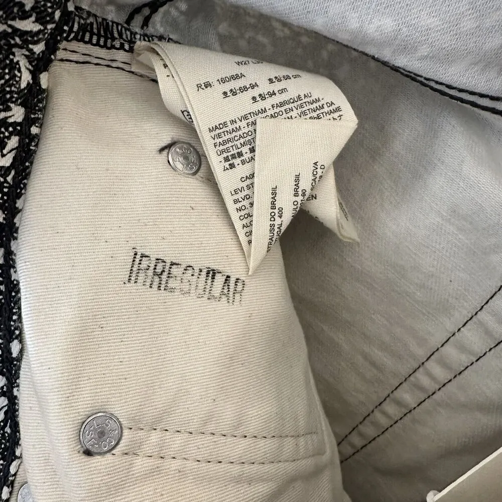 Levi's Wellthread Baggy Dad Jeans Size 27x30 Moonflower Black Oversized NWT - Image 14