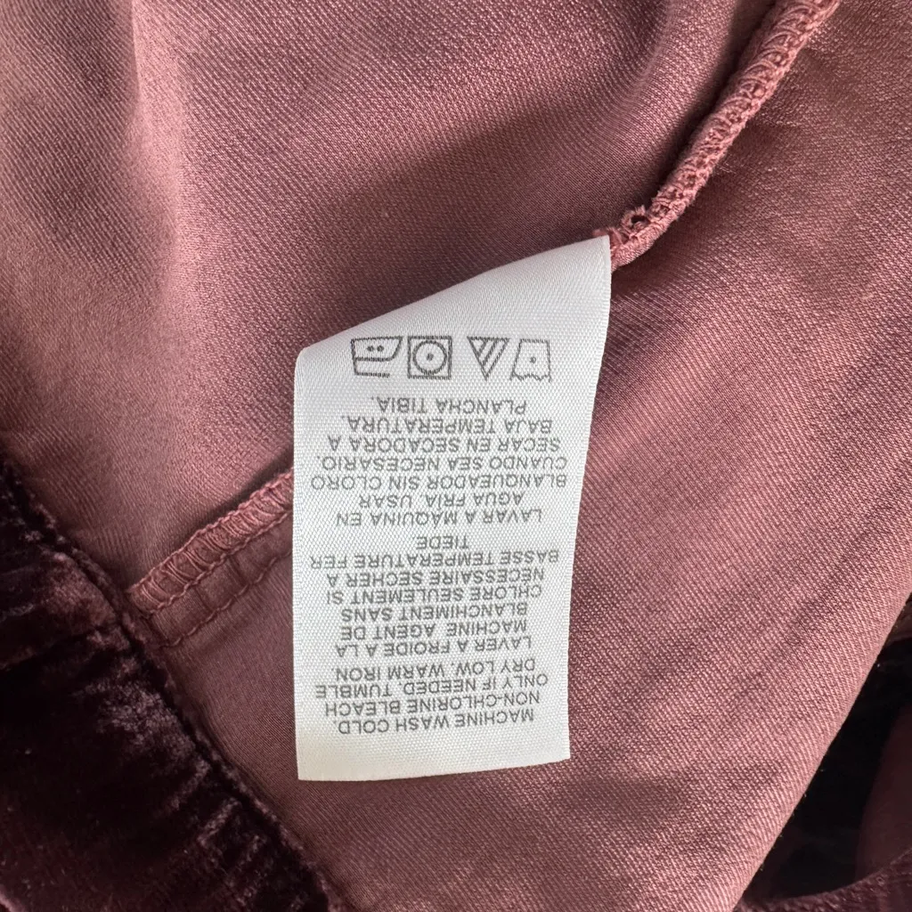 Velvet by Graham & Spencer Burgundy Silk Blend Tie Sash Sleeveless Midi Dress Purple - Image 9