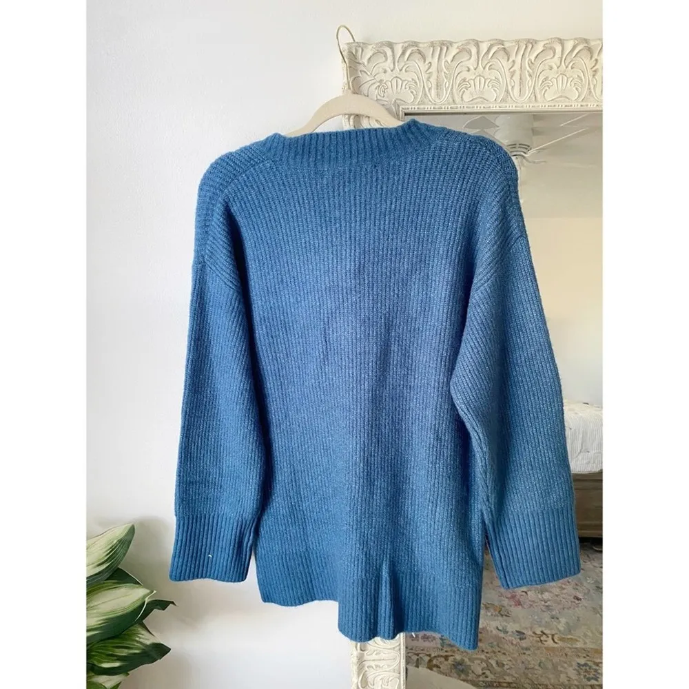 ZARA  Plush Oversized V Neck Sweater - Image 9