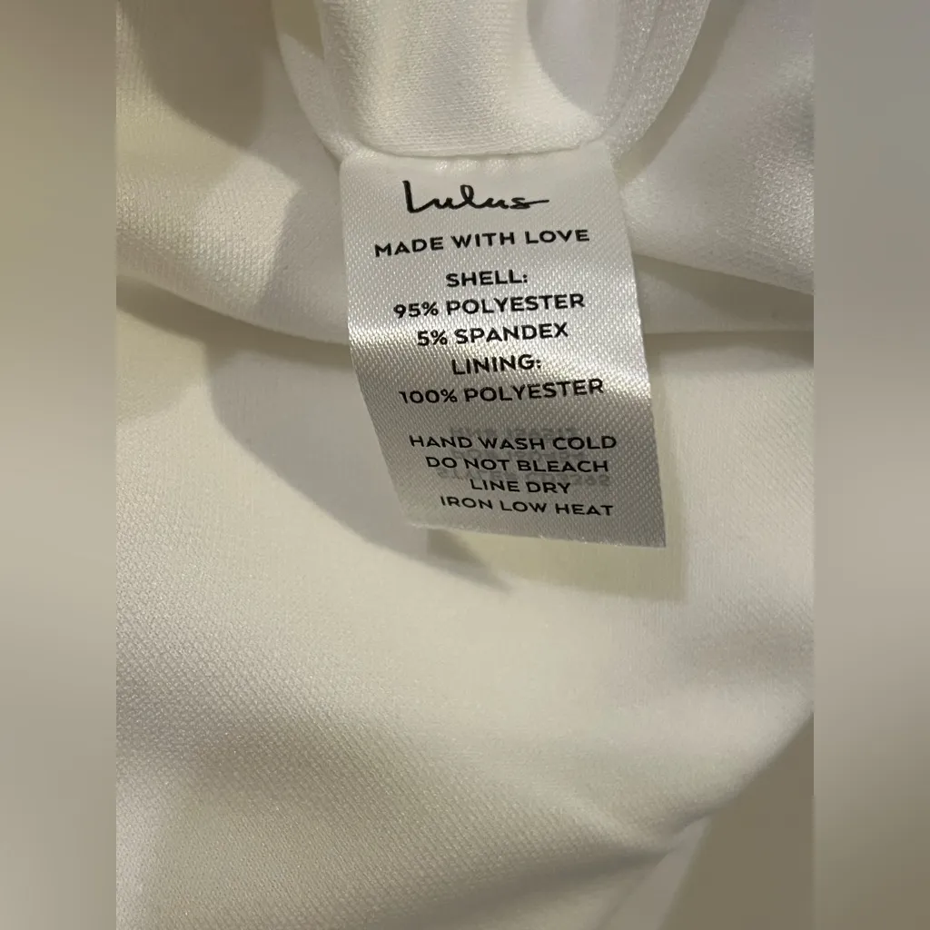 NWT Lulus truly mesmerizing white sleeveless satin bow column midi dress size XS - Image 8