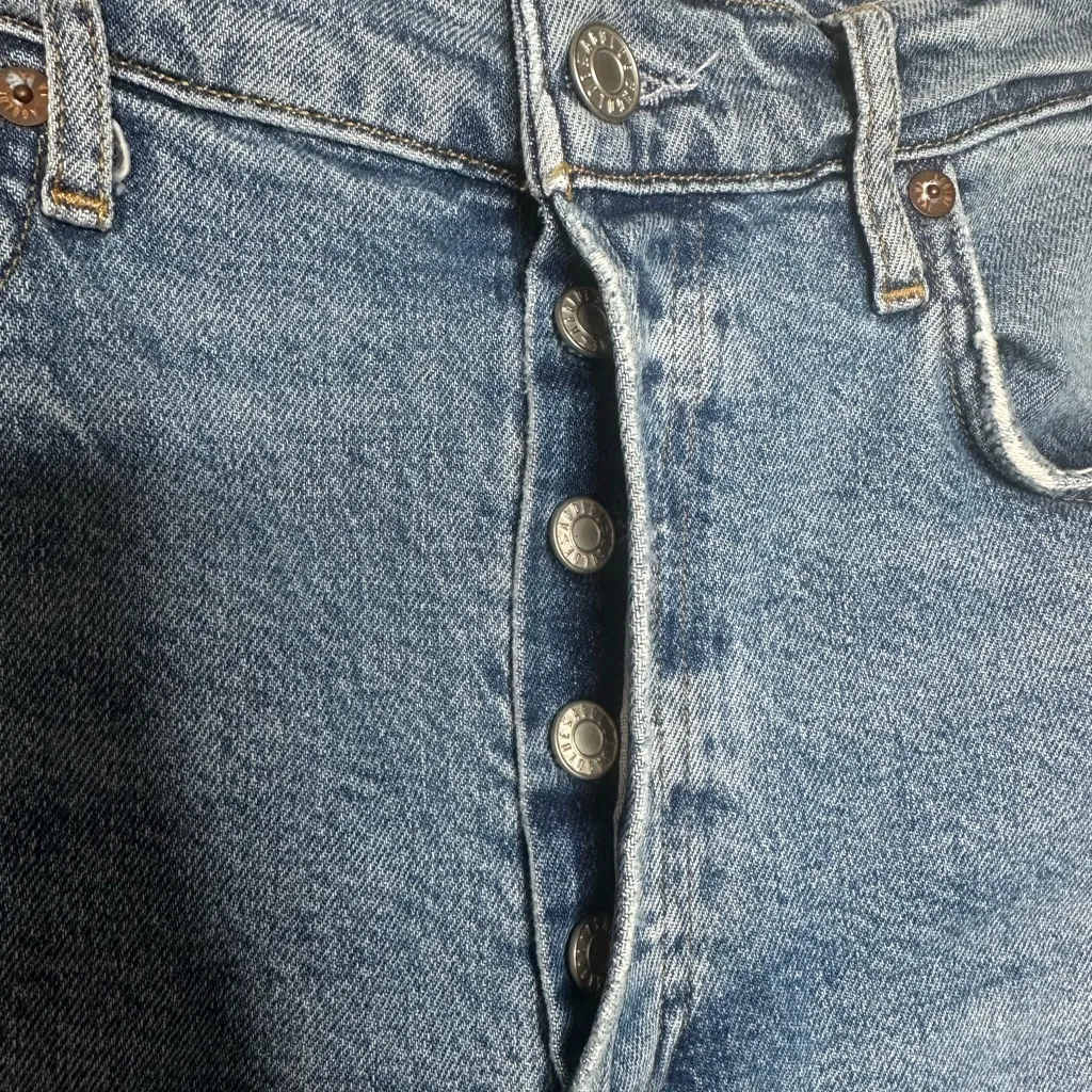 AGOLDE Riley Long Straight Button Fly Jeans Size 28 - Image 10