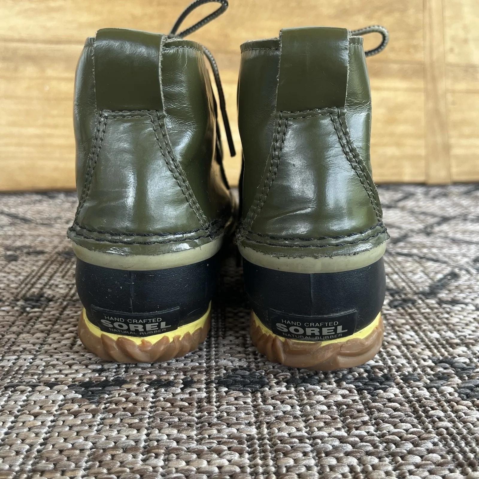 Sorel Out N‎ About Ankle Rain Boots Nori Olive Green Women's Size 6.5 - Image 3