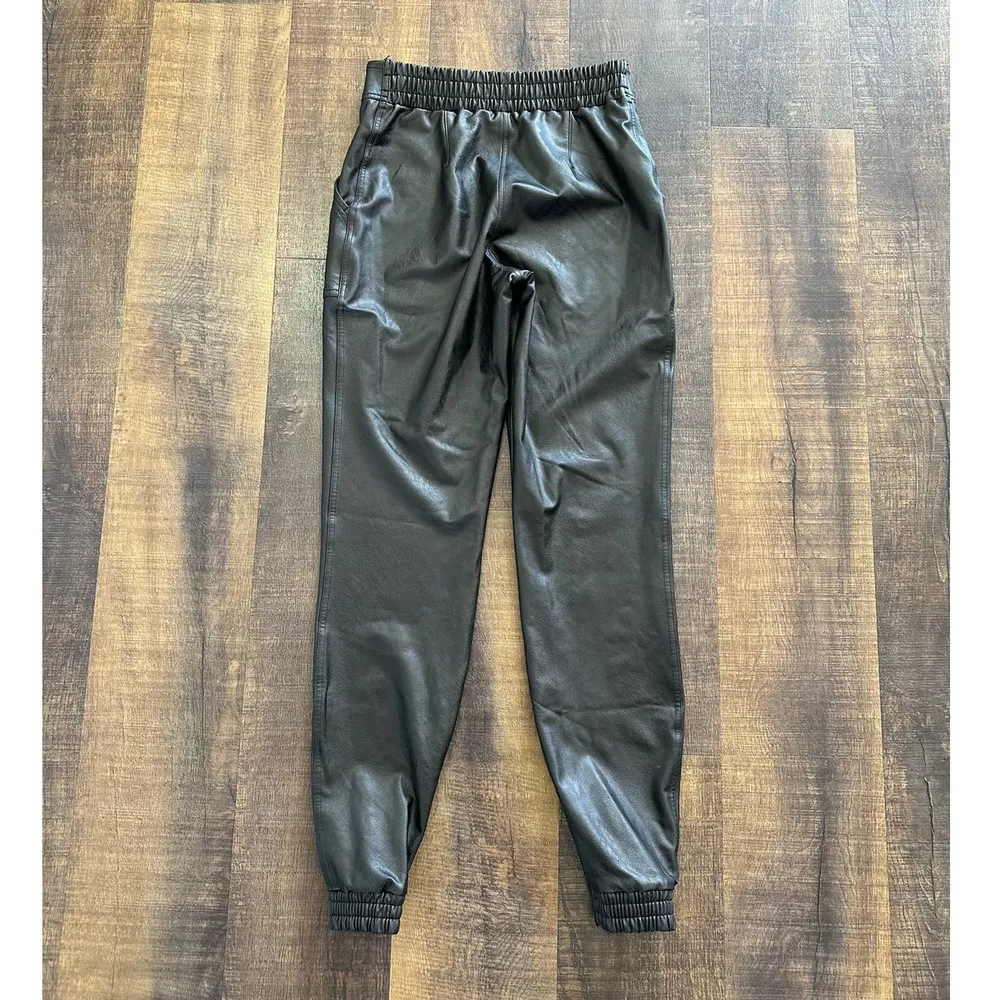 SPANX Faux Leather Like Jogger Pants Pull-On Elastic Waist Size Small - Image 5