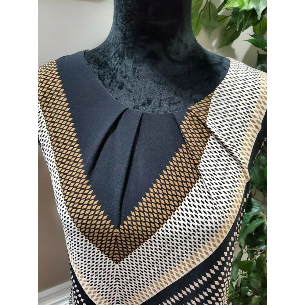 Emma & Michele Women's Polyester Round Neck Sleeveless Knee Length Dress Size M - Image 5