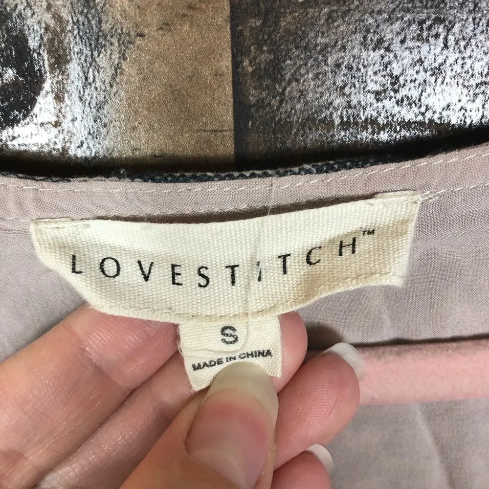 Love stitch top Womens size‎ small Pink - Image 3