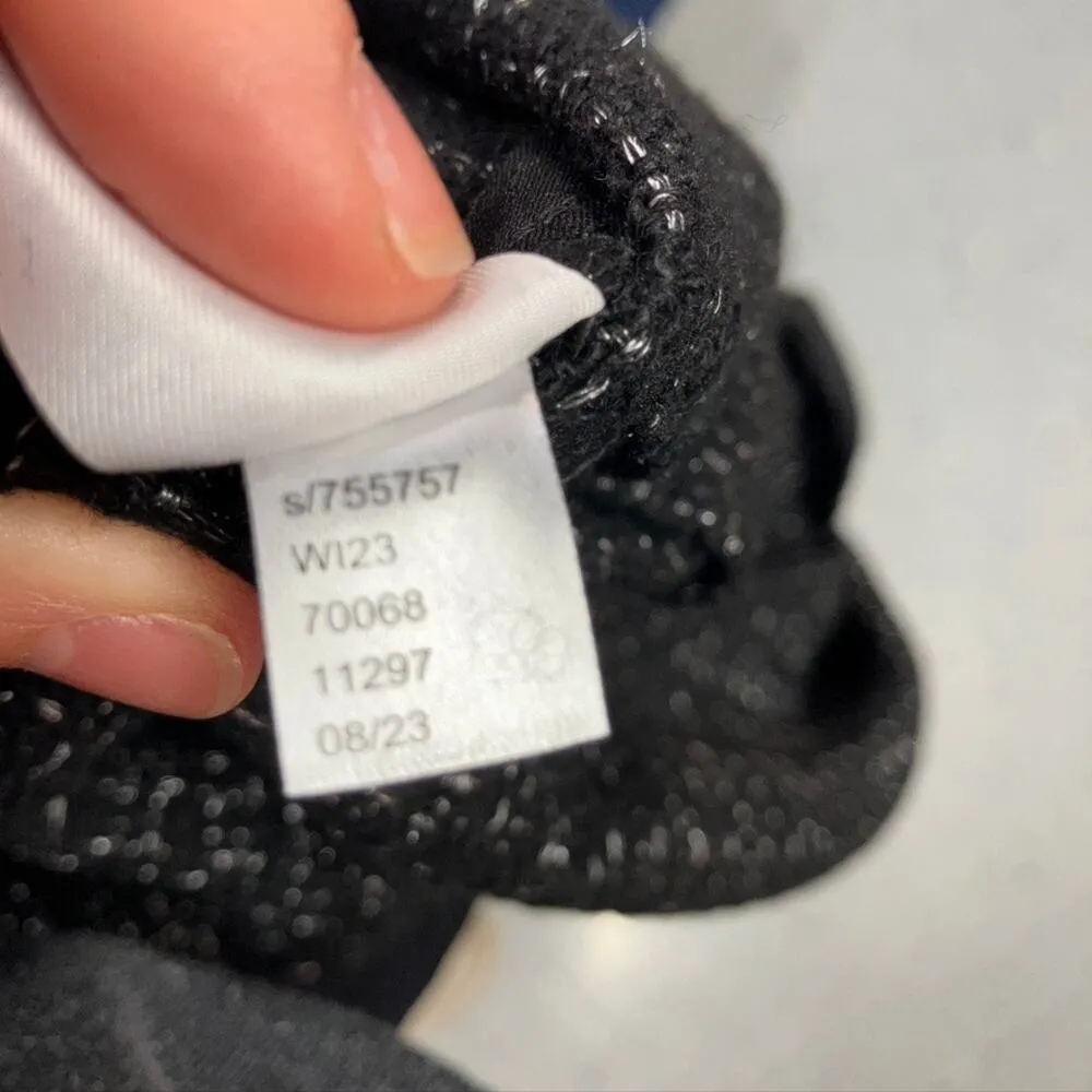 New Loft Metallic Tweed Button Pocket Dress Womens 0 Black Shift Classic Preppy - Image 14