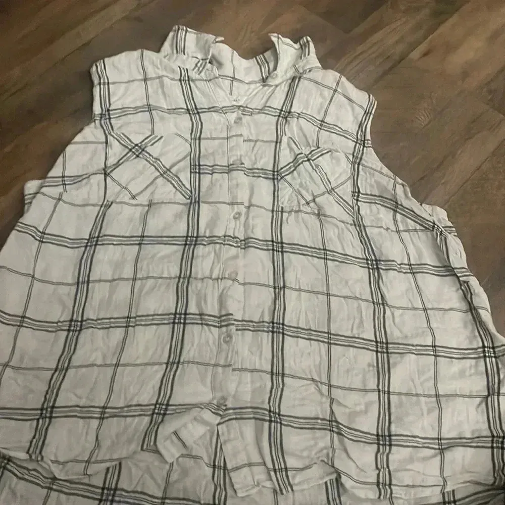 Patterned shirt button up Black Size 2X - Image 3